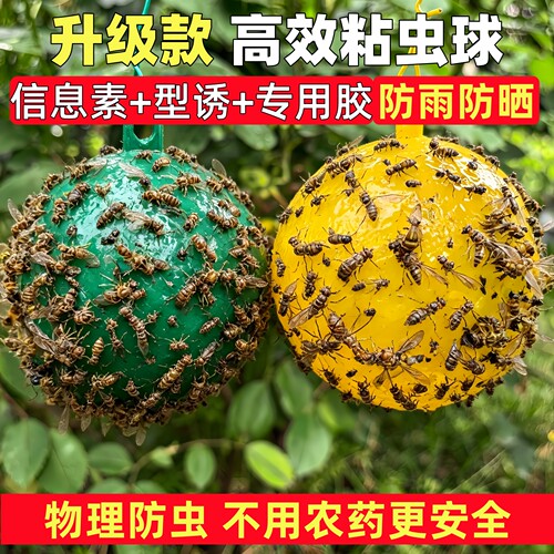 耐晒防雨粘虫球，果蝇针蜂全粘住