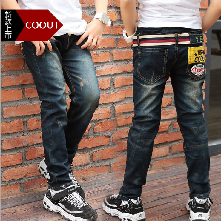 男童牛仔裤春夏秋冬服装小脚裤2026新款中大童休闲儿童长裤子厚薄