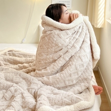 塔肤绒羊羔绒毛毯午睡毯沙发毯冬季加厚珊瑚绒毯子保暖盖毯铺床垫