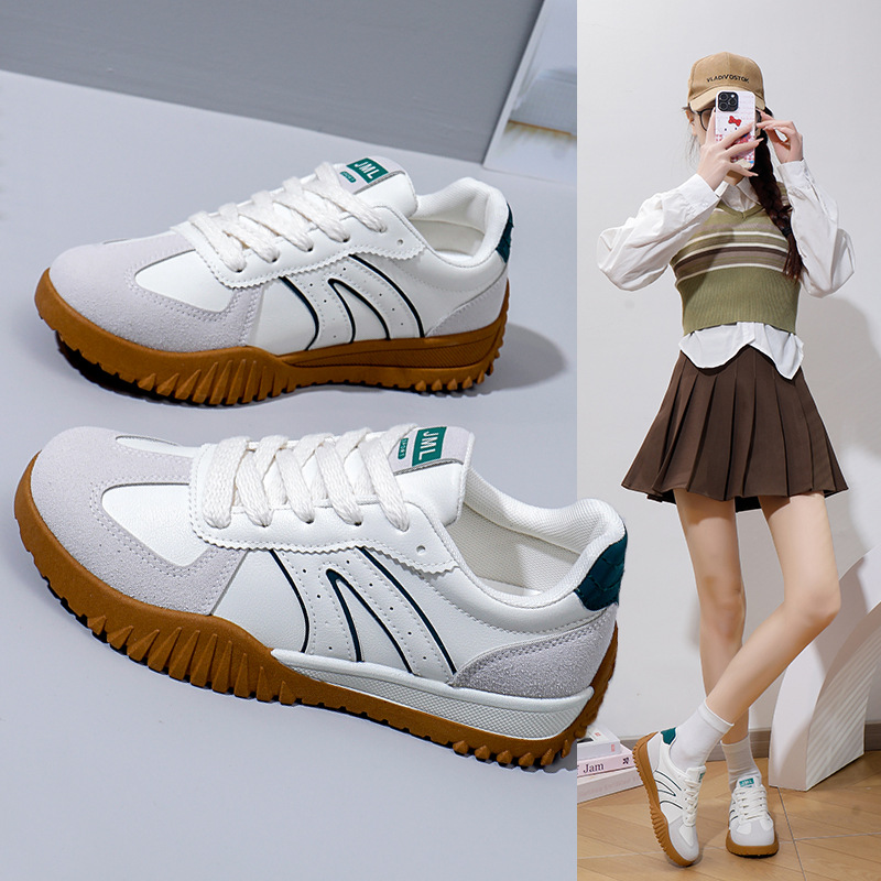 2025春季小白鞋新款韩版ins女学生厚底运动板鞋休闲街拍j8802
