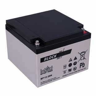BLOCK 蓄电池 intAct BP12-26N 12V 26AH 免维护铅酸电池