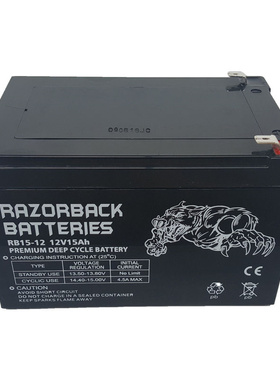 RAZORBACK BATTERIES 蓄电池 RB15-12 12V15AH 免维护铅酸电池