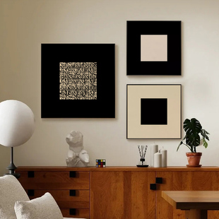 侘寂创意北欧ins风客厅装 复古餐厅玄关艺术挂画书房壁画 饰画欧式