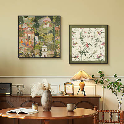 中古风客厅装饰画美式复古