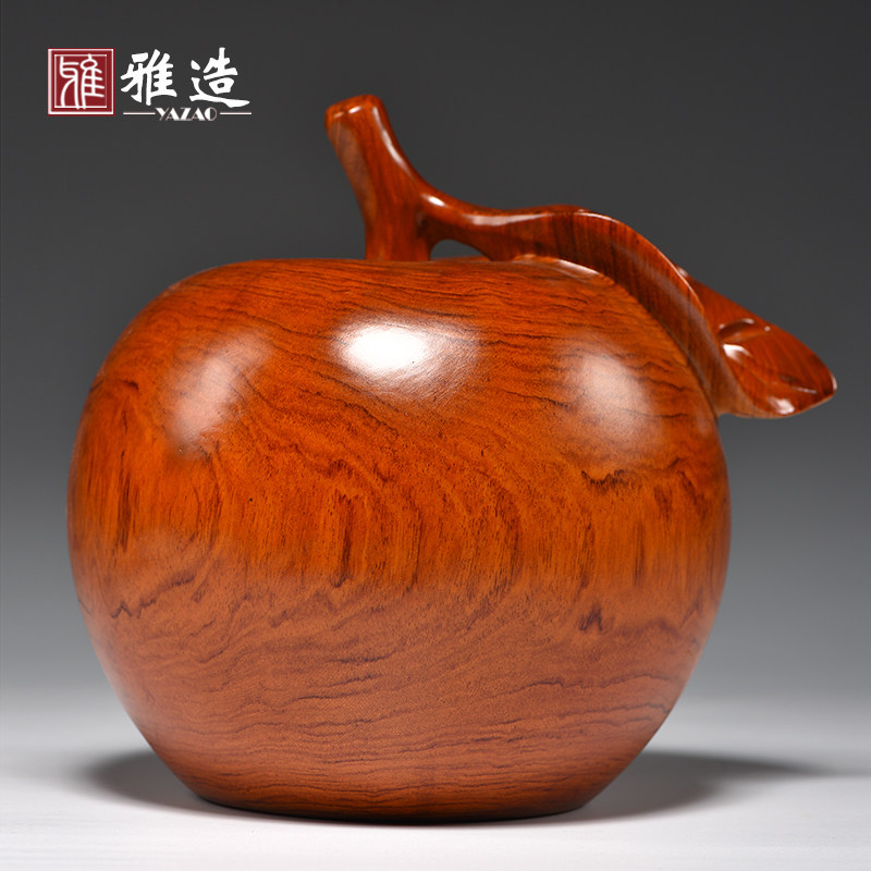 花梨木雕苹果摆件中式平安果家居客厅电视柜装饰红木工艺品送礼品,家居饰品,装饰摆件,淘宝优惠券,粉丝福利购,淘宝优惠卷