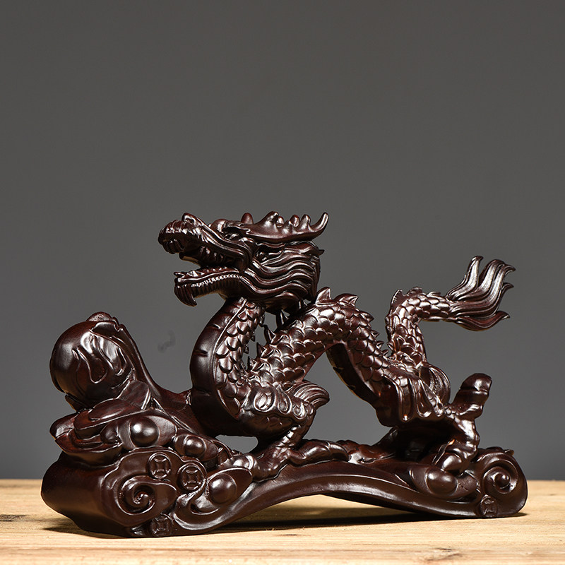 黑檀木雕龙摆件实木生肖龙摆设家居客厅办公室装S饰工艺品开业送,家居饰品,装饰摆件,淘宝优惠券,粉丝福利购,淘宝优惠卷