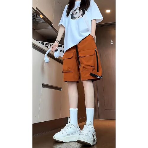 山系机能工装五分短裤男夏季冰丝