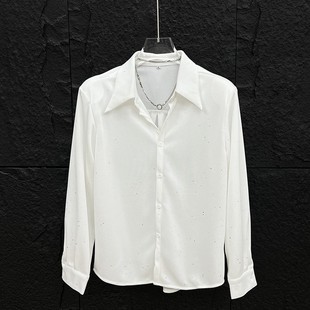 潮流痞帅夜店宽松秋季 2025新款 男士 衬衫 衬衣 高级感满天星烫金长袖