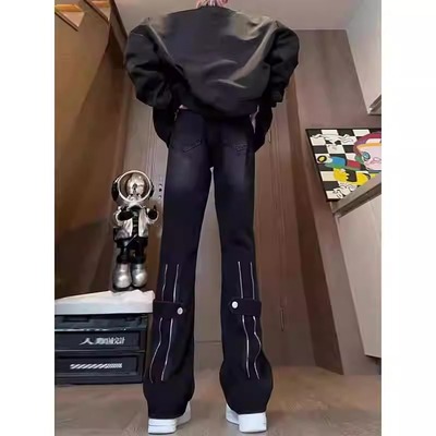 复古牛仔裤美式高街vibe裤子男款