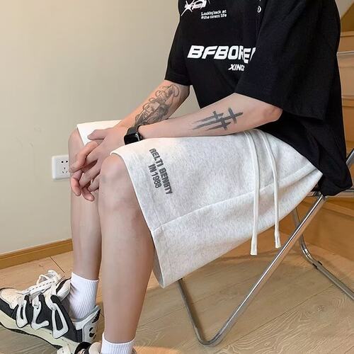 夏季潮牌男士短裤ins潮纯棉直筒