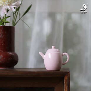 大鱼美器 樱粉圆融壶 景德镇陶瓷茶壶手工功夫茶具女士茶壶泡茶壶