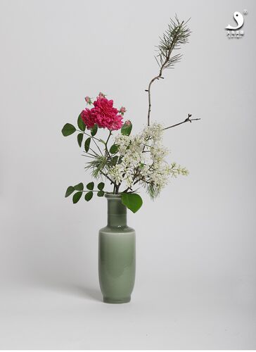 陶瓷茶席大鱼美器中式花瓶
