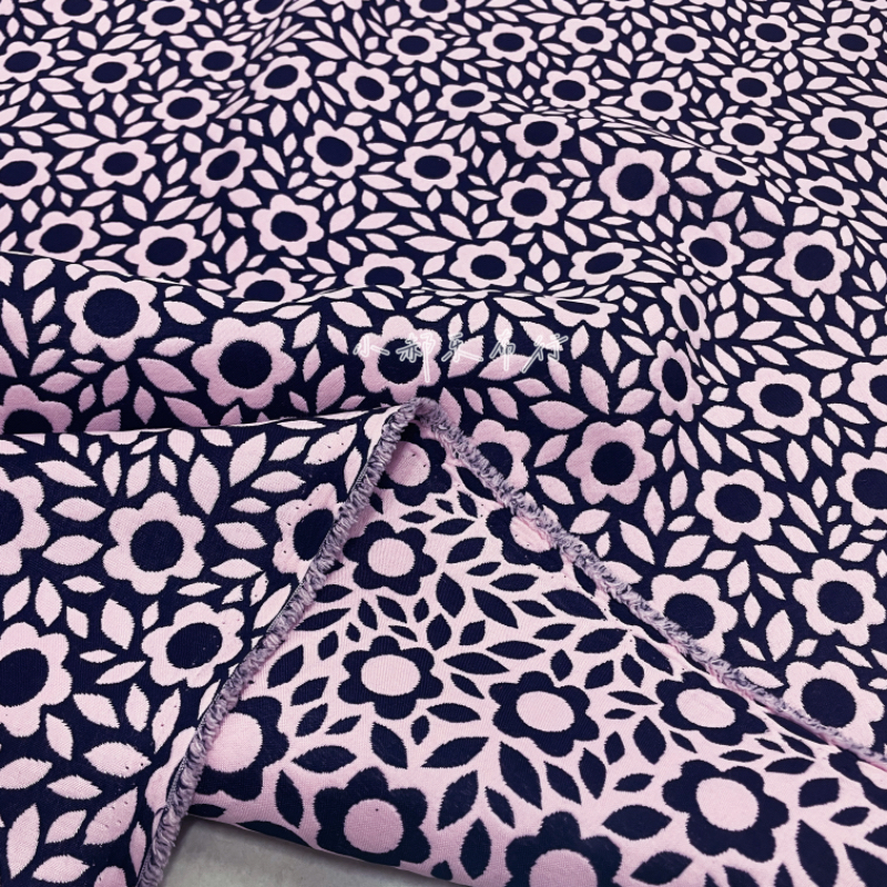 粉色太阳花提花布料夹克坎肩小西服套装半身裙 手工DIY设计师面料