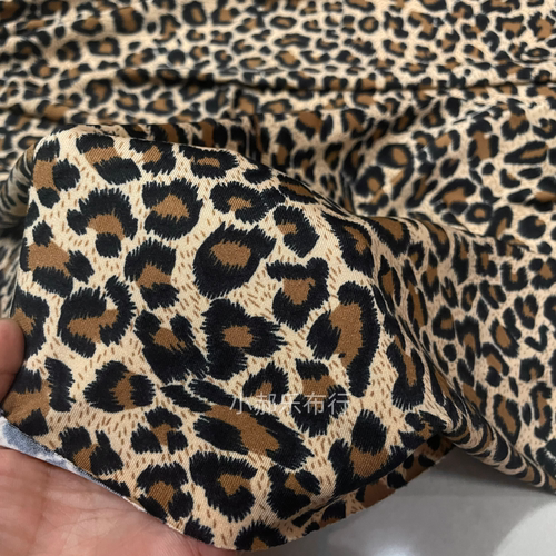 薄款四面弹力豹纹氨纶布料演出舞蹈服装泳装内衣 手工DIY定制面料