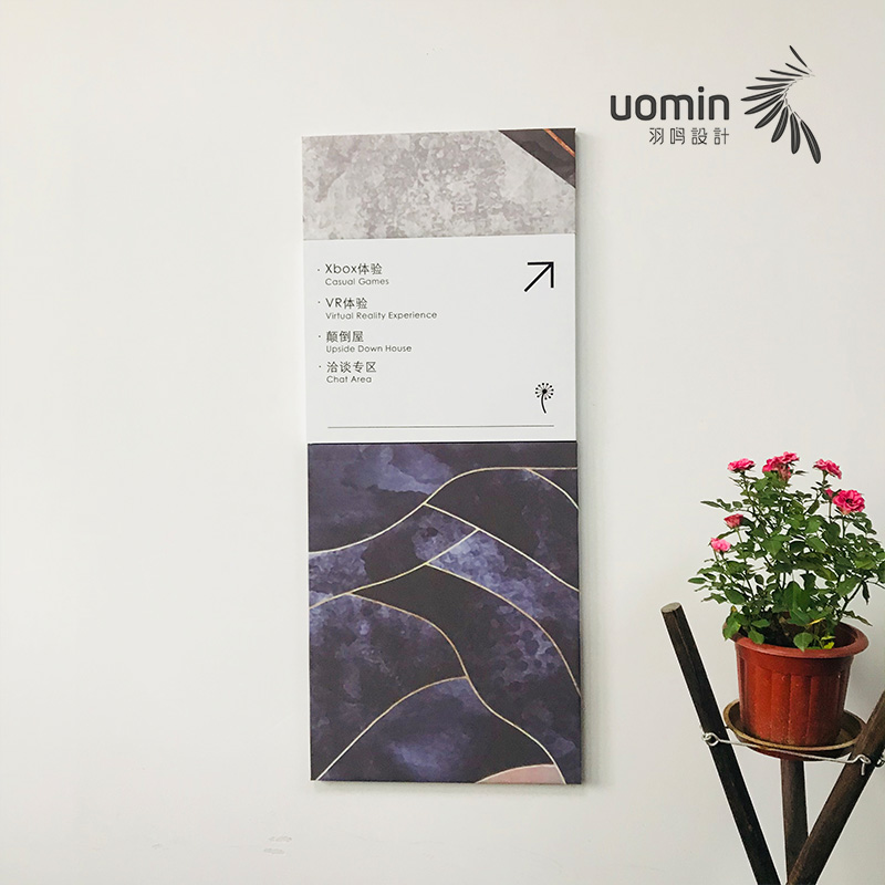 羽鸣办公时尚企业定制楼层指示牌