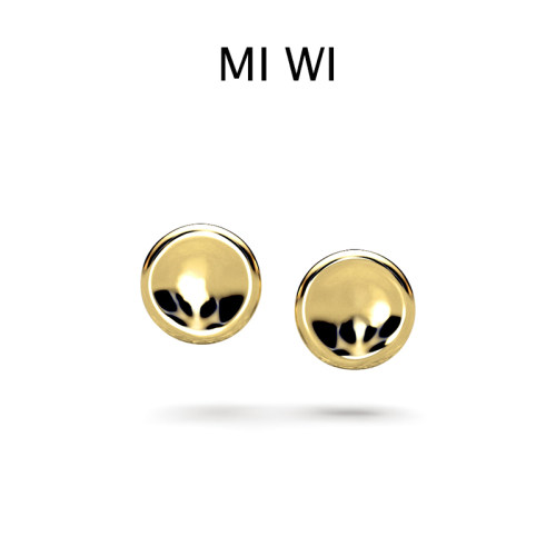 MIWI迷为灵感系列圆形光弧面耳钉