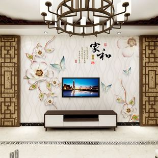 中欧式 新品 电视背景墙瓷砖客厅影微晶石现代简约壁画家和边框装 饰