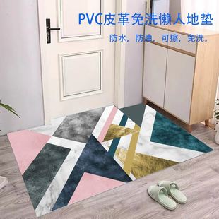 可擦洗入户门地垫皮革防滑门垫PVC进门脚垫防水防油厨房家用地毯