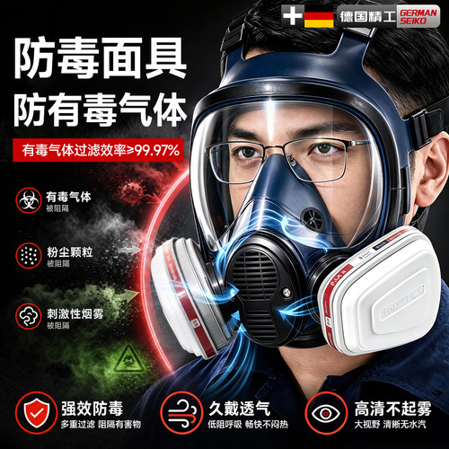 防毒面具全面罩喷漆化工甲醛粉