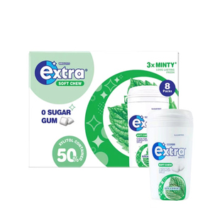 会员代购益达0糖木糖醇脆皮软心口香糖500g三重薄荷清新口气Extra