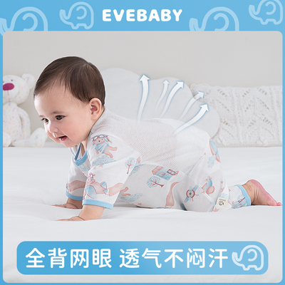 evebaby婴儿衣服夏季薄款连体衣