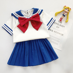 日系软妹学院风连衣裙小童甜美童装女童美少女战士水冰月制服套装