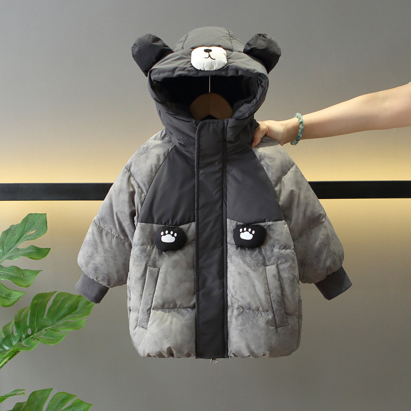 男童冬季羽绒服2025新款儿童中长款卡通白鸭绒羽绒外套宝宝冬装潮