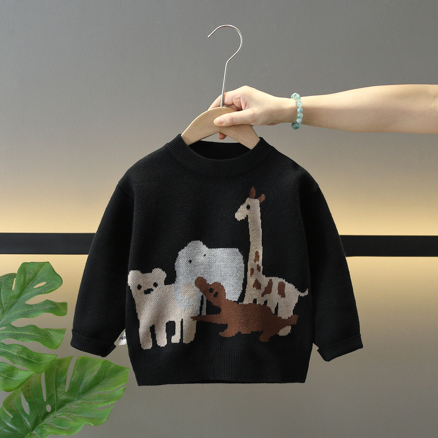 男童秋冬季洋气时髦加厚针织毛衣