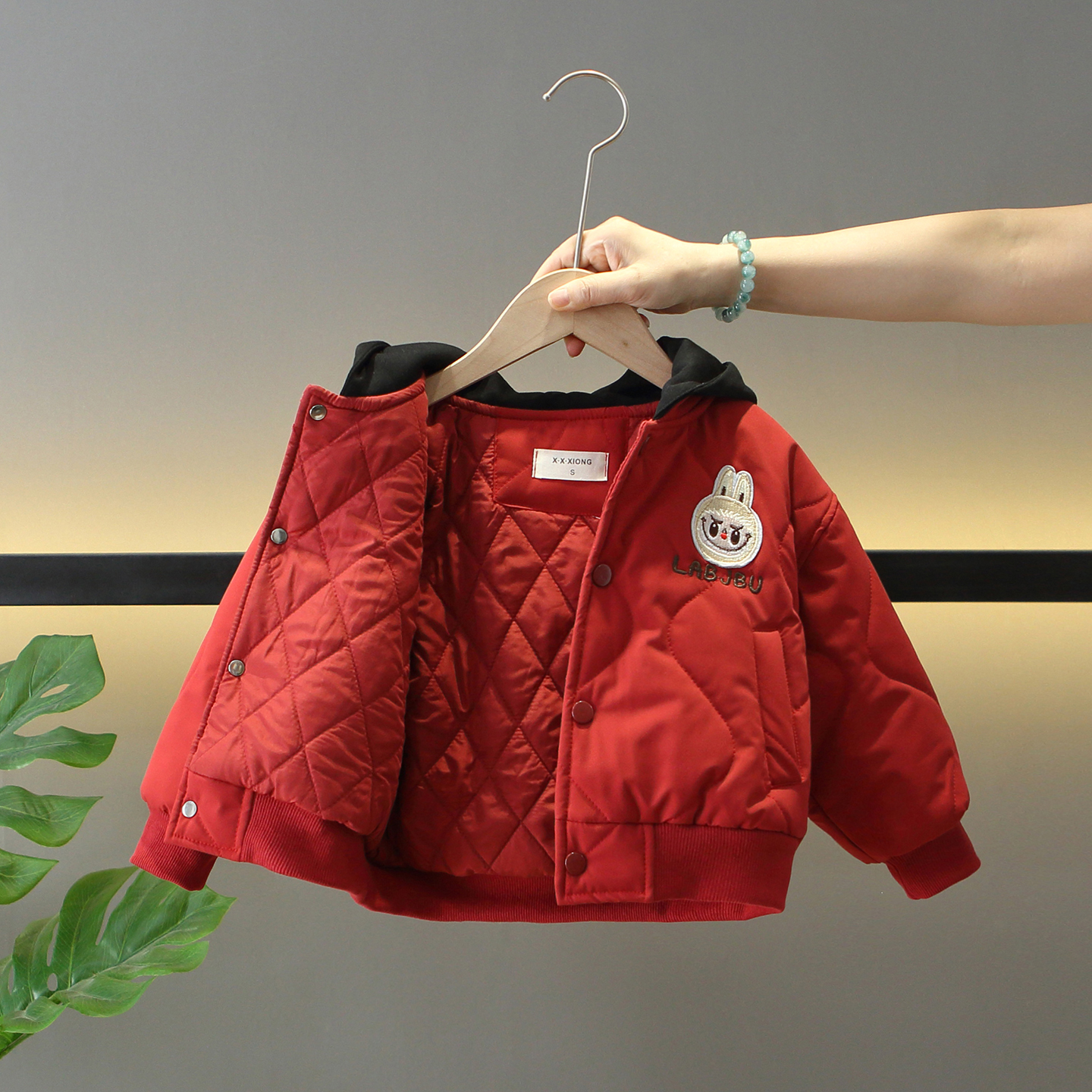 男童装秋冬季加厚夹棉洋气外套潮