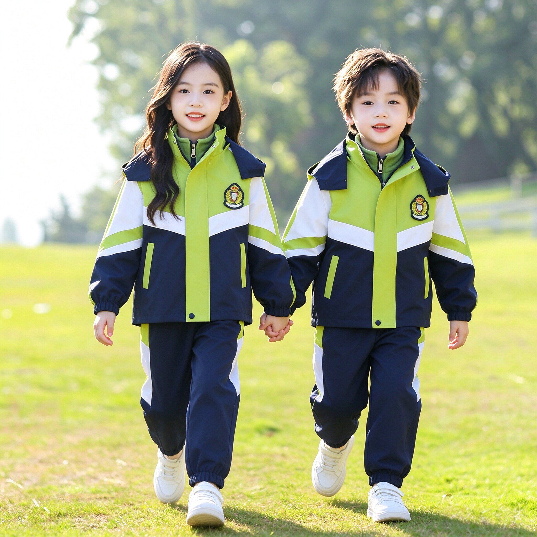小学生班服春秋款三件套冲锋衣秋冬套装一年级儿童校服幼儿园园服