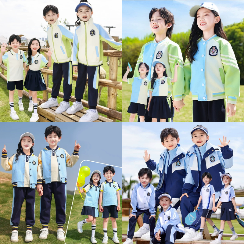 小学生校服春秋装三件套儿童班服套装年级运动会幼儿园园服春秋款