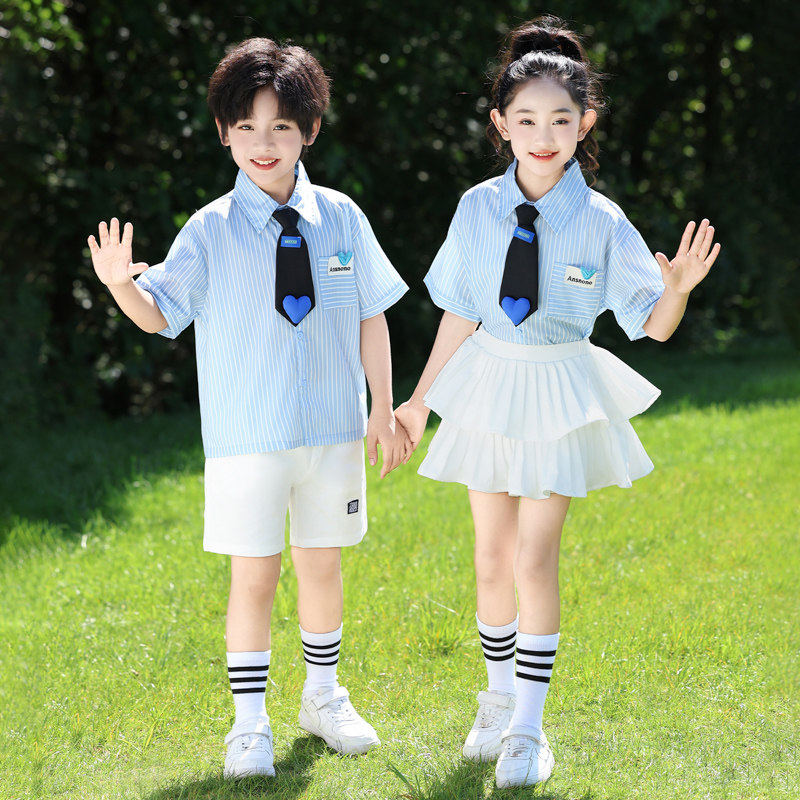 校服夏季幼儿园毕业照班服儿童演出服小学生朗诵合唱比赛表演服装
