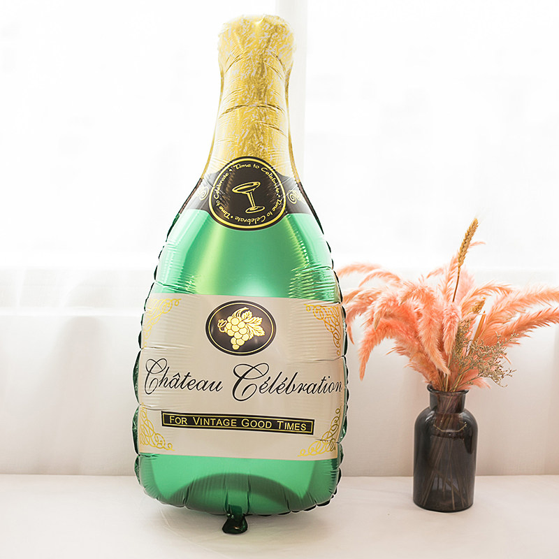 酒瓶酒杯香槟气球生日派对惊喜布置告白求婚婚房婚礼场景装饰用品