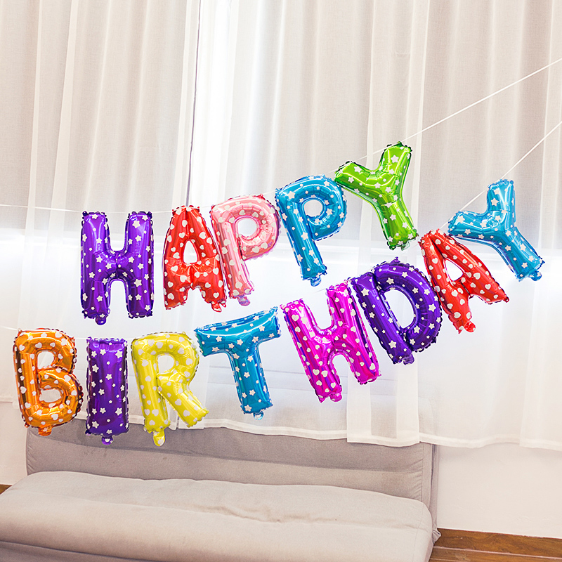 生日快乐汽球派对装饰场景布置英文字母气球happybirthday背景墙|ruв категории фестиваль товаров/подарок, шар/плавучих воздушный шар, шар - от Buy2taobao.com для оказания профессиональной услуги покупки агента Taobao