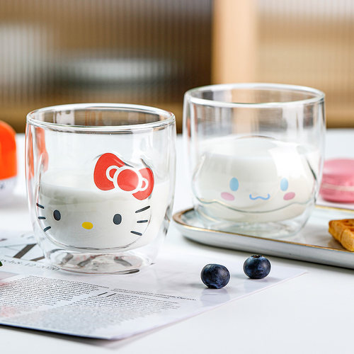 hellokitty双层玻璃水杯高颜值