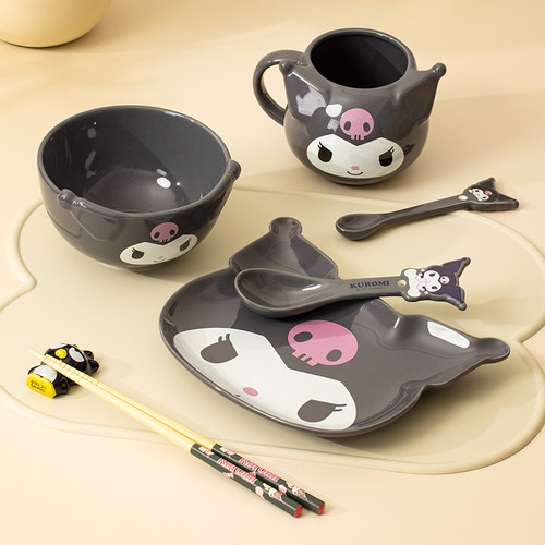 HelloKitty一人食陶瓷碗盘套装