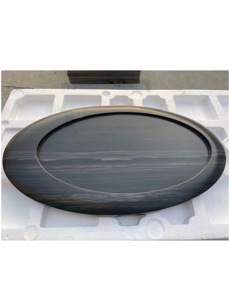 新中式椭圆形天然石头茶盘嘉之派