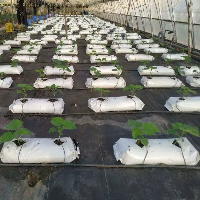 长方形种植袋无土栽培基质袋种植槽生长条黑白膜草莓番茄西红柿用图片