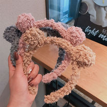Korean cute cute lamb cub ear ball hair band, autumn and winter hair band, hair band and headgear