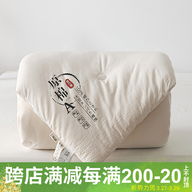 婴儿级A类原棉大豆蛋白被抗菌被冬被空调被芯双人200*230四季棉被