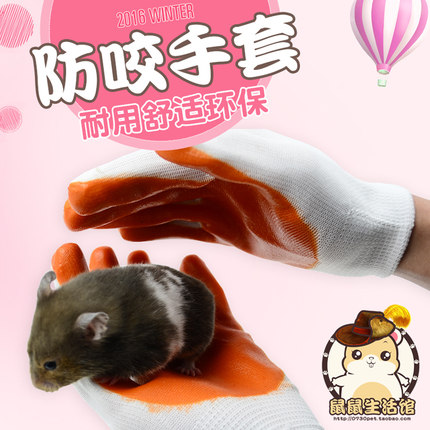 仓鼠 荷兰猪 刺猬 兔兔防咬手套 鼠鼠防啃 手抓仓鼠 保护手套一双