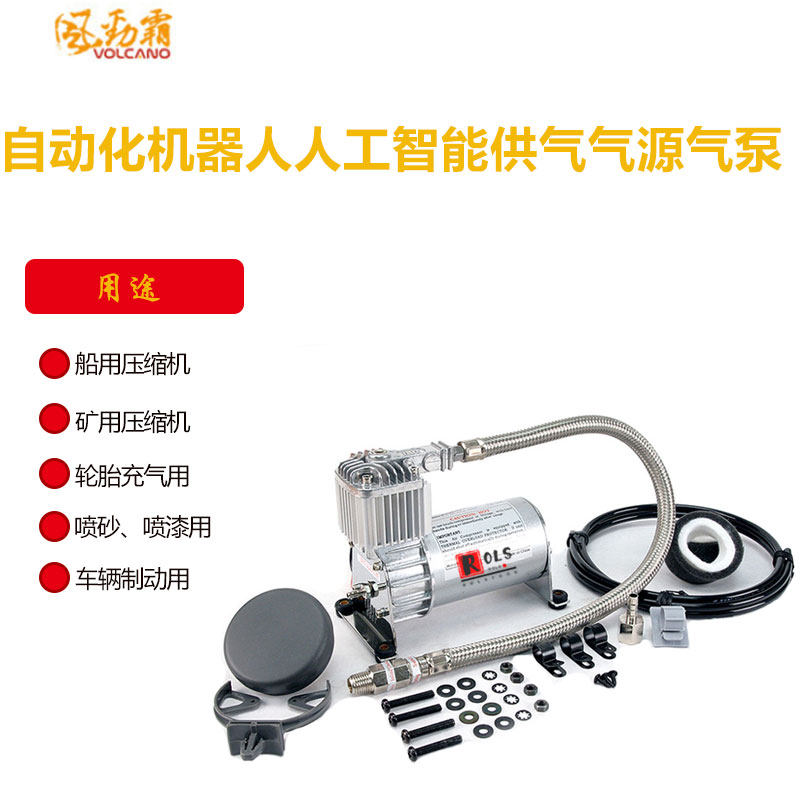 风劲霸12v小微型空压机轮胎充气纺织机械喷砂喷漆制冷压缩机100c