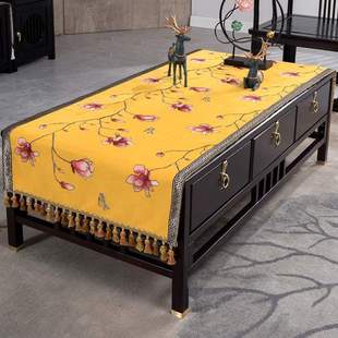 新中国中式垫布客厅台布艺茶几茶几桌布茶桌桌垫长方形餐桌风盖布