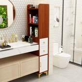 卫生间马桶立柜浴室柜子夹缝边落地收纳厕所窄储物柜轻奢柜定制