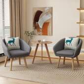 桌椅网红小北欧一桌三件套茶几迷你简约沙发现代两椅组合阳台休闲