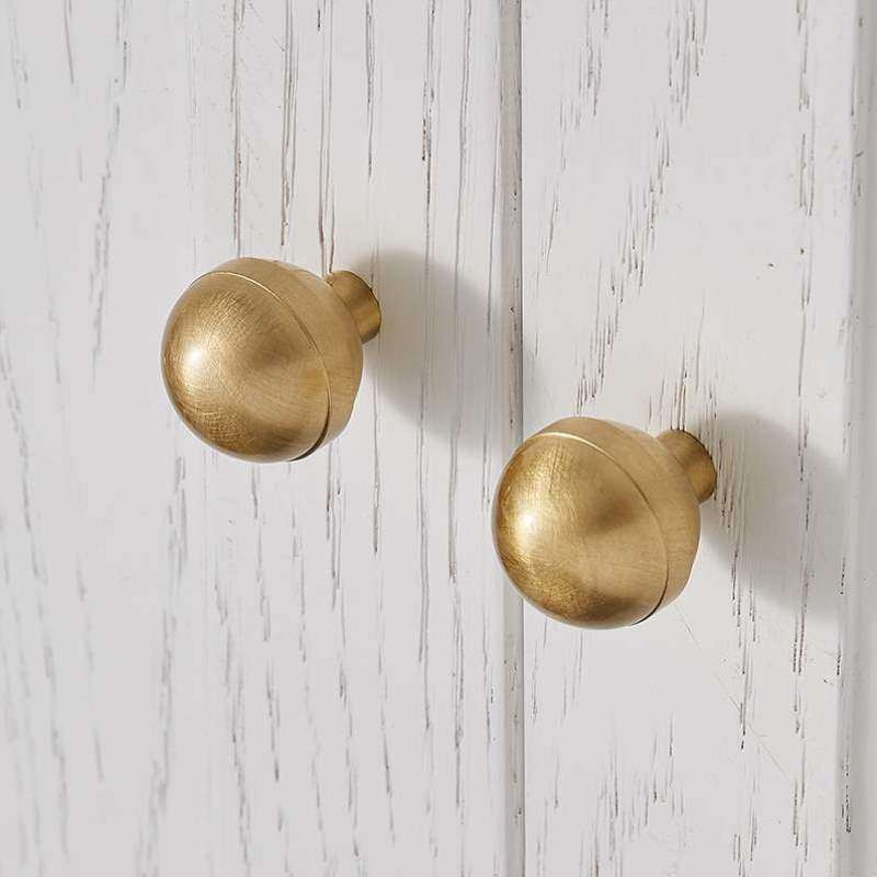 北欧单孔门美式抽屉纯铜橱柜球形黄铜把手金色轻奢小衣柜简约拉手,基础建材,小拉手,淘宝优惠券,粉丝福利购,淘宝优惠卷
