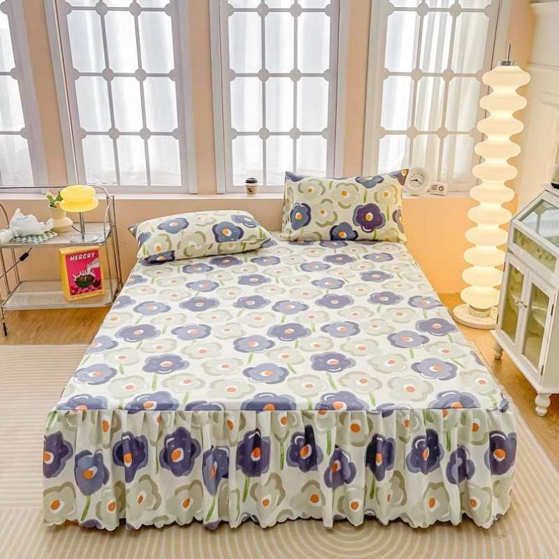 m1.床垫席梦思床8床套1.5防滑保护罩防尘笠单件床罩床单裙式米床