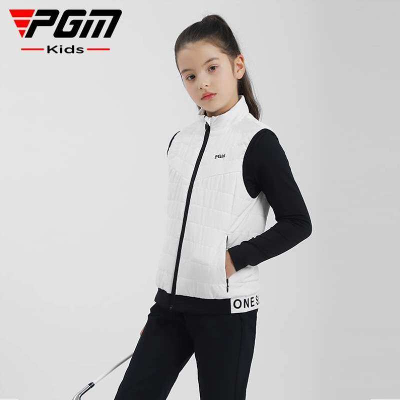 男儿童女童拉链PGM马甲春夏防风青少年外套运动立领服装高尔夫