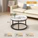 边小户型简约客厅组合圆形简易网红北欧现代小桌子茶几轻奢家用几