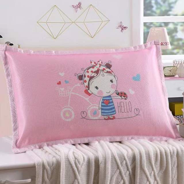 枕头套冰藤夏天冰丝夏季单个宝宝枕套儿童凉席30x50枕套枕席学生